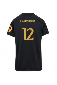 Real Madrid Eduardo Camavinga #12 Jalkapallovaatteet Naisten Kolmaspaita 2023-24 Lyhythihainen